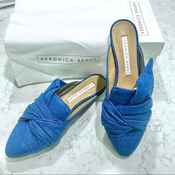 SOLD! Veronica Beard Denim Mules (NEW) - Picture 1 of 4